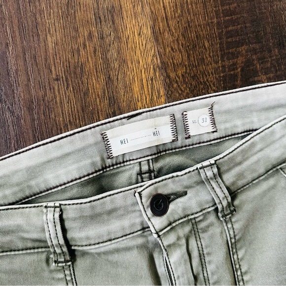 Anthropologie Hei Hei Cargo Pants | Grey/Green | Size 31 - Picture 7 of 9